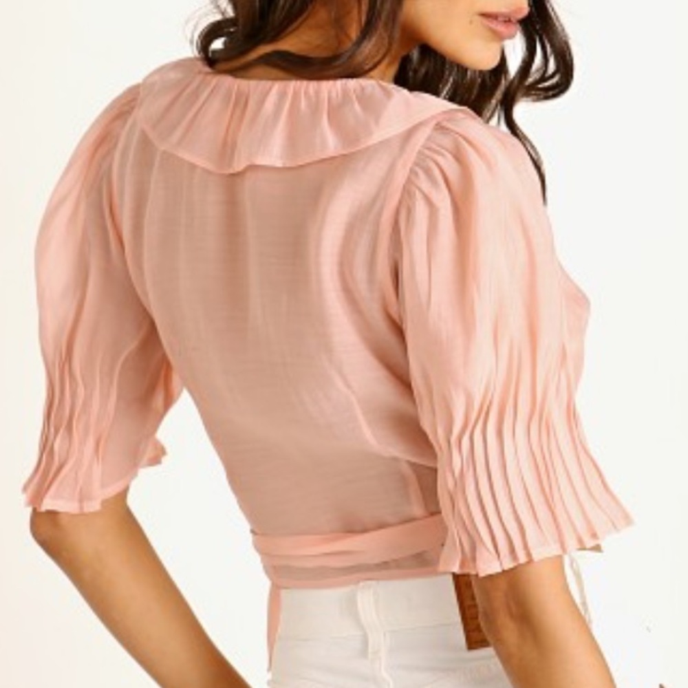 Capulet Lexi Ruffle Wrap Top Camelia - Picture 11 of 11